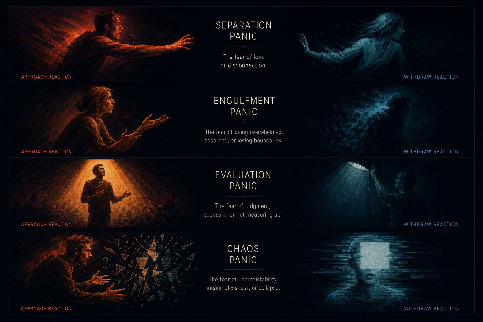 Panic Types — Two Reactions Each